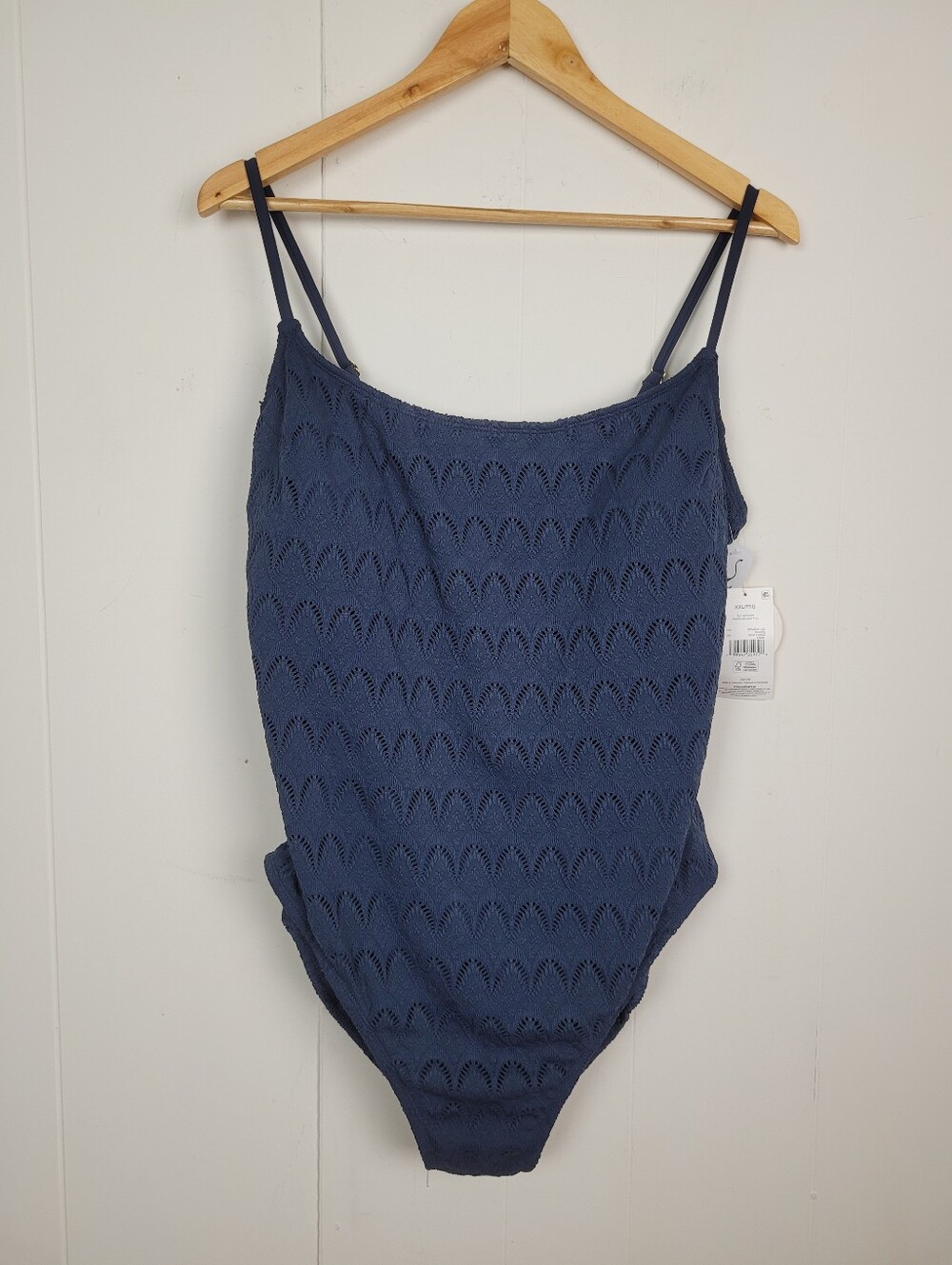George XXL Blue Eyelet One Piece Swimsuit